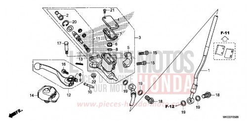 FRONT BRAKE MASTER CYLINDER CRF450RXK de 2019